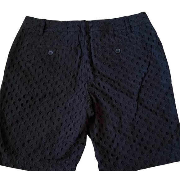 NEW Lands' End Women's 10" Eyelet Shorts, Size 6, Black, Retails $59, NWT - Picture 2 of 5